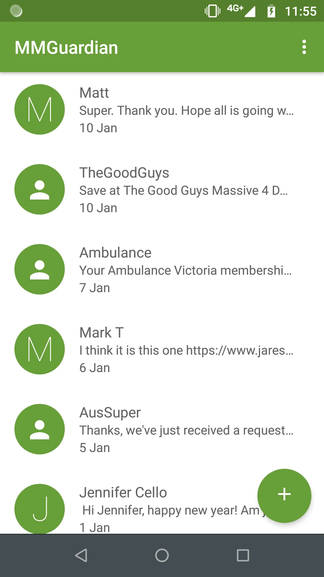 MMGuardian Messaging App screenshot
